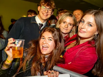 Students having fun at student racenight