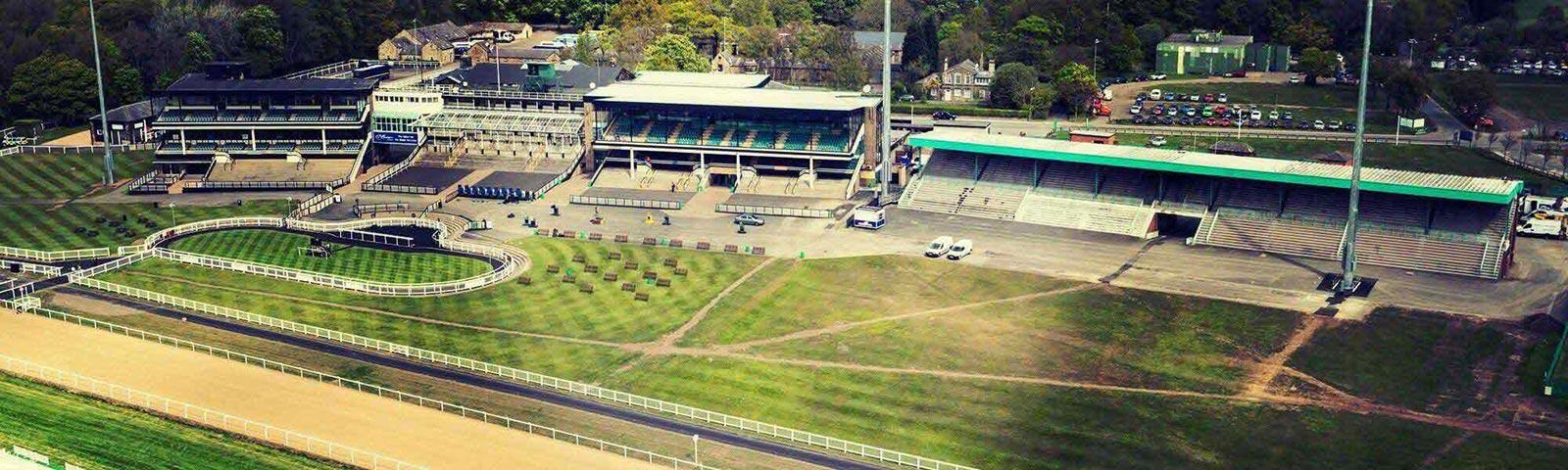Aerial view of the Newcastle Racecourse.